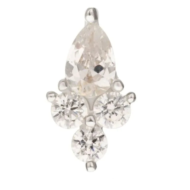 IN tl wg prong teardrop triple round gem