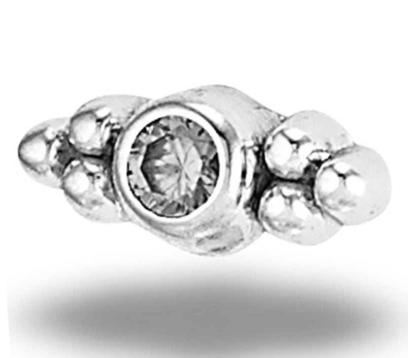 BG tl wg 6 bead accent w/cz
