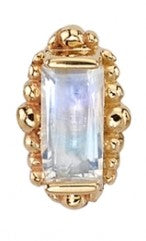 BVLA tl yg beaded baguette w/cz