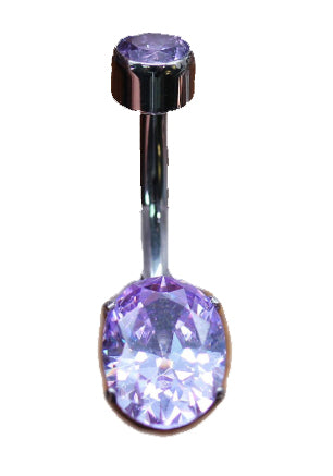 AN oval navel 14 3/8 w/purple
