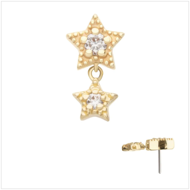 IN tl yg star w/star dangle