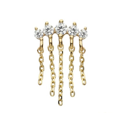 IN tl yg 5 prong w/chain