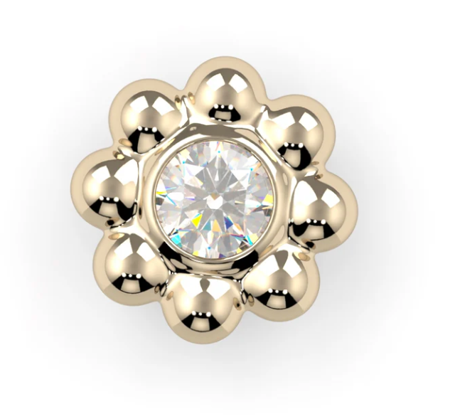 KD tl wg flower w/pink cz