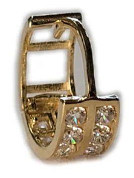 OG yg double stack hoop w/cz