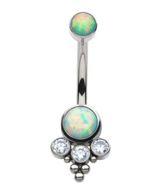 IN navel 14 7/16 opal w/3cz