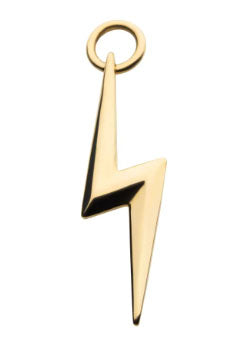 IN yg lightning bolt charm