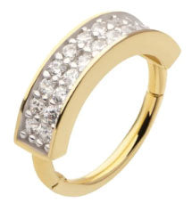IN yg double prong cz clicker 18 5/16