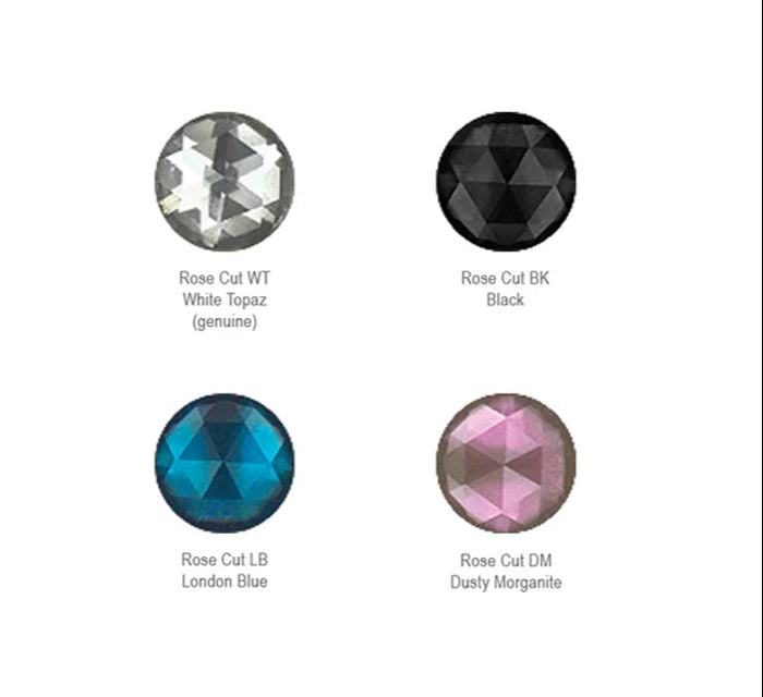 NM rose cut white topaz 4mm