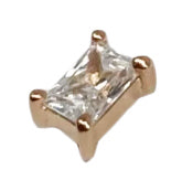 BVLA tl rg baguette 4 prong w/cz