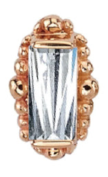 BVLA tl rg beaded baguette w/cz