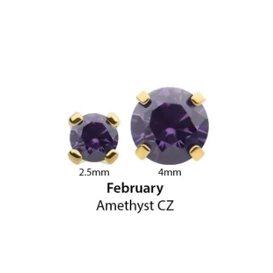 IN tl yg prong 2.5mm amethyst