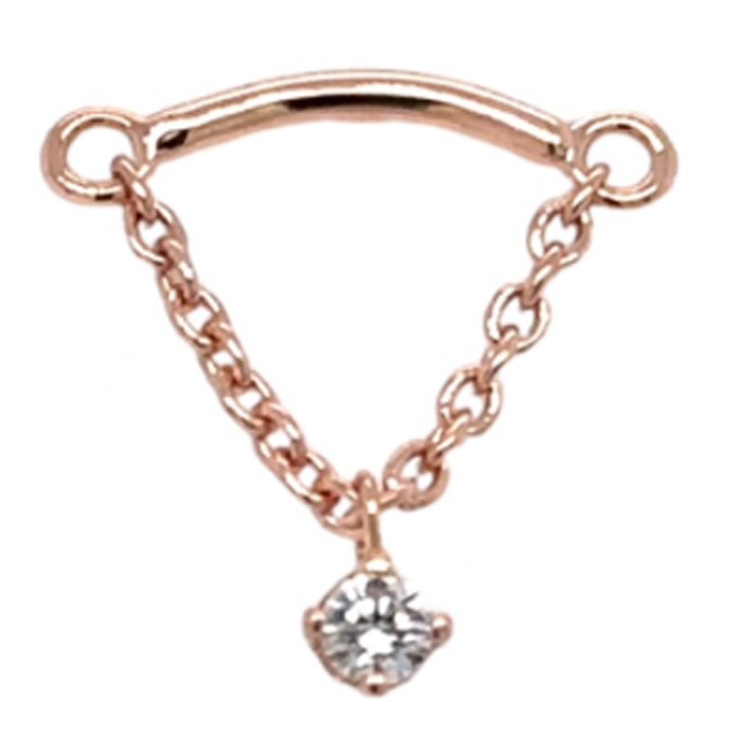 BG tl yg hidden helix prong w/cz