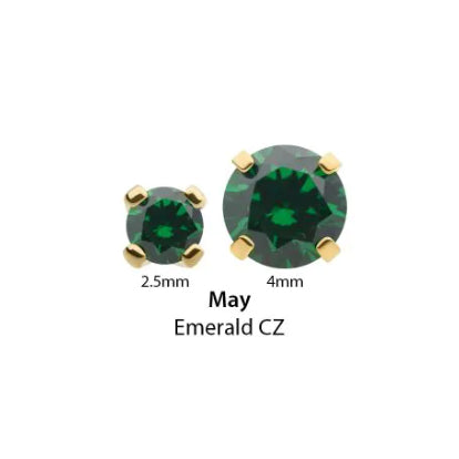 IN tl yg prong 2.5mm emerald