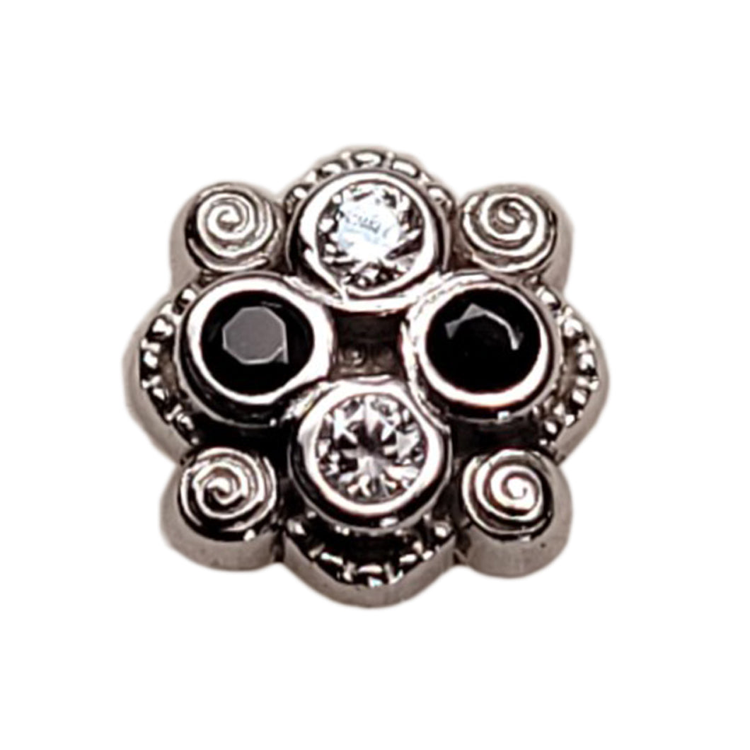 BG tl wg fancy four w/cz & blk