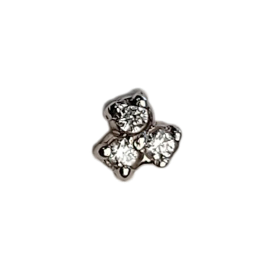 BG tl wg 3 stone cluster