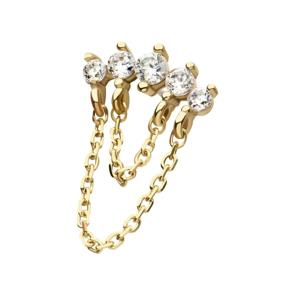 IN tl yg 5 round prong curve w/ chains