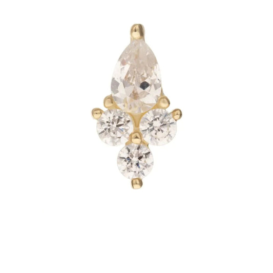 IN tl yg prong teardrop triple round gem