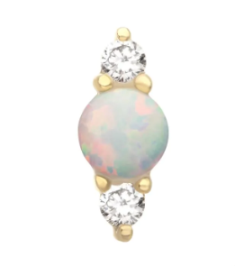 IN tl yg cluster prong set w/ opal & cz