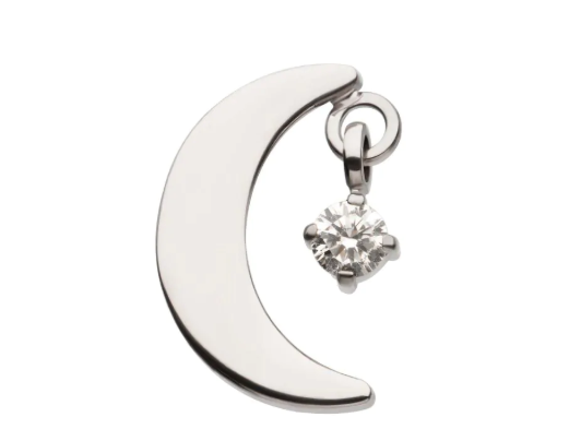 IN tl moon w/cz drop