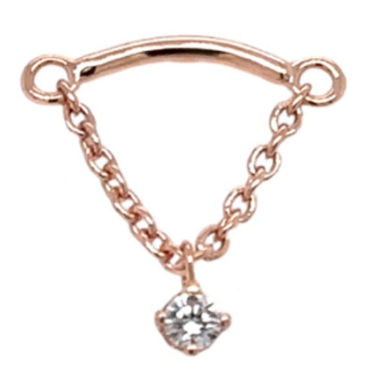 BG tl yg hidden helix prong w/cz