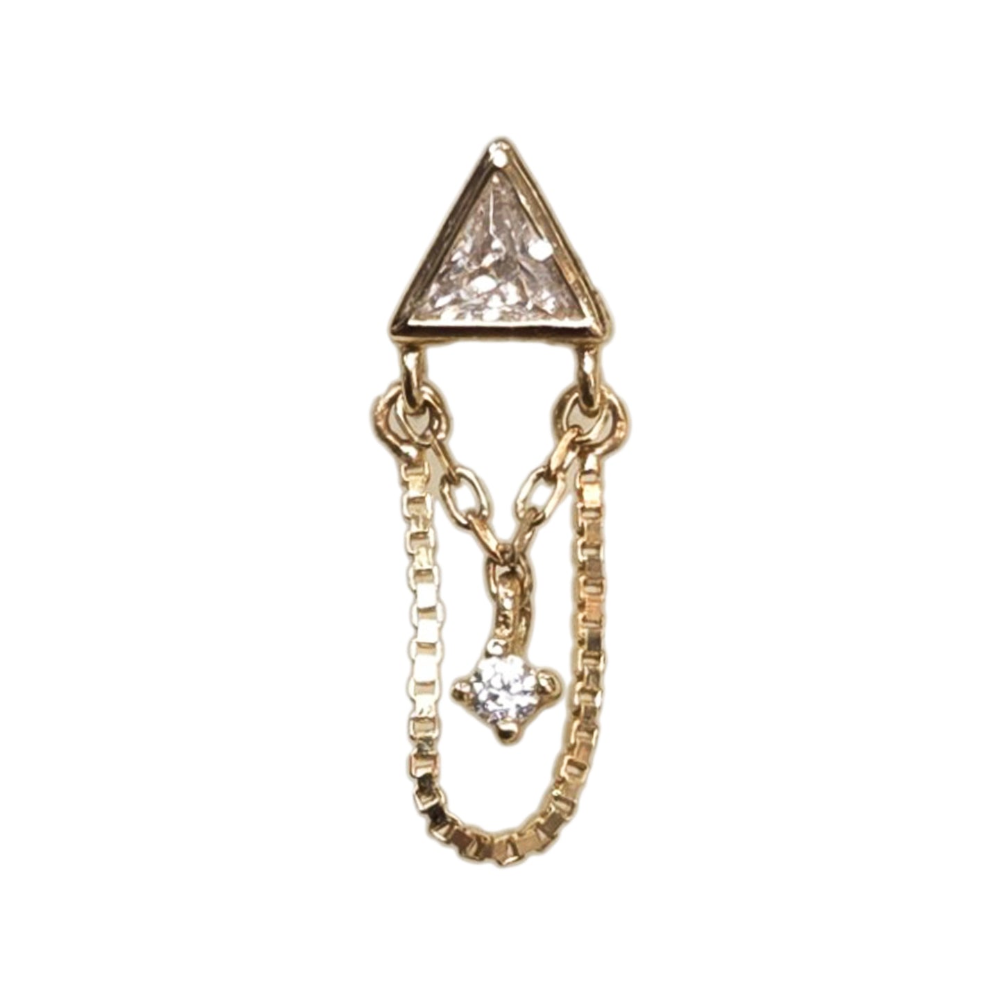 BJ tl yg triangle w/charm