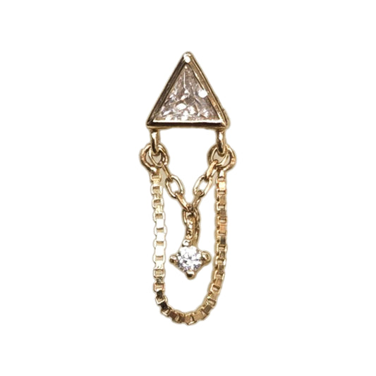 BJ tl yg triangle w/charm