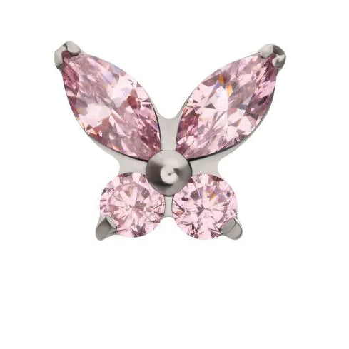 IN tl butterfly w/ pink cz