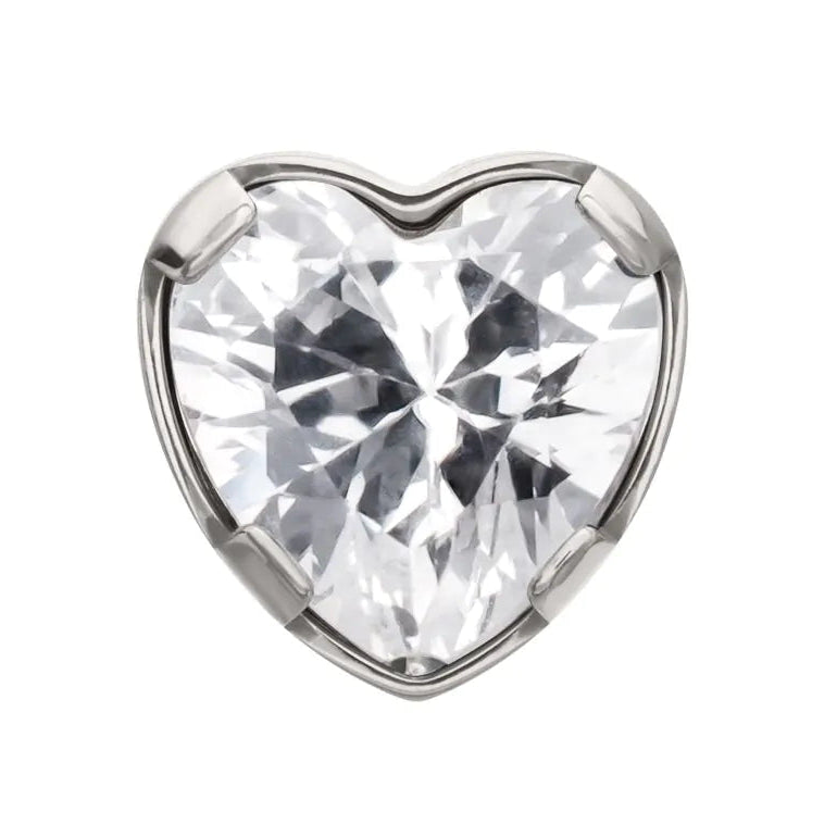 IN tl prong heart w/cz
